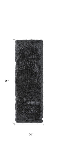 Thumbnail for Gray Silver And Taupe Shag Tufted Handmade