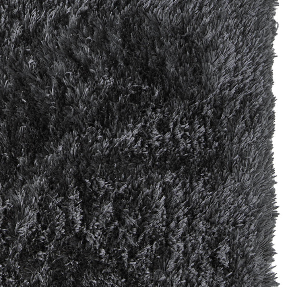 Gray Silver And Taupe Shag Tufted Handmade