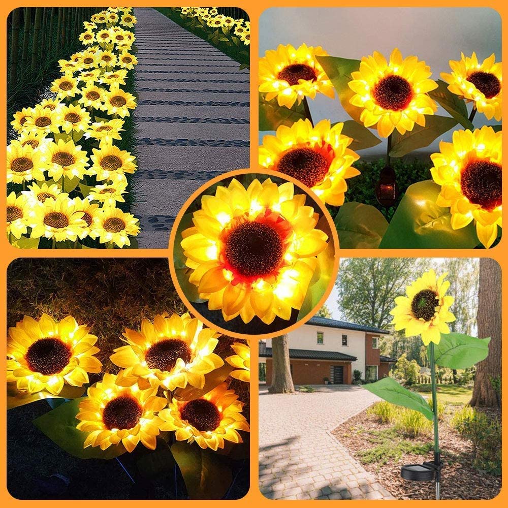Solar Sunflower Waterproof LED Lights