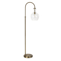 Thumbnail for Brass Arched Floor Lamp With Clear Glass Dome Shade