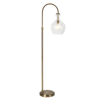 Thumbnail for Brass Arched Floor Lamp With Clear Glass Dome Shade