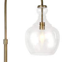 Thumbnail for Brass Arched Floor Lamp With Clear Glass Dome Shade