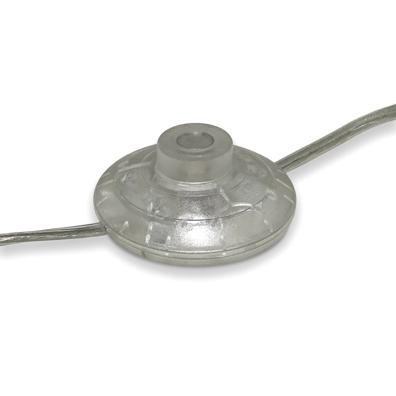 Brass Reading Floor Lamp With Clear Transparent Glass Drum Shade