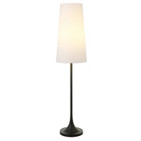 Thumbnail for Black Novelty Floor Lamp With White Frosted Glass Drum Shade