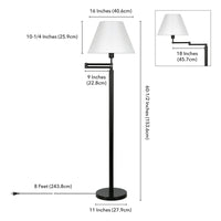 Thumbnail for Swing Arm Lamp With White Frosted Glass Empire Shade