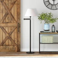 Thumbnail for Swing Arm Lamp With White Frosted Glass Empire Shade