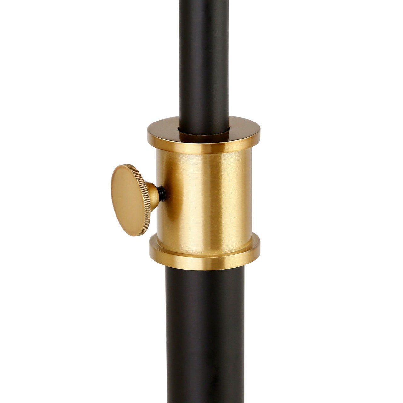 Black Adjustable Arched Floor Lamp With Black Dome Shade