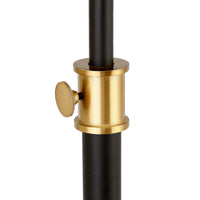 Thumbnail for Black Adjustable Arched Floor Lamp With Black Dome Shade