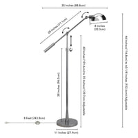 Thumbnail for Adjustable Swing Arm Lamp With Nickel Cone