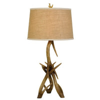 Thumbnail for Brown Antlers Table Lamp With Brown Empire Shade