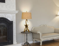 Thumbnail for Brown Antlers Table Lamp With Brown Empire Shade