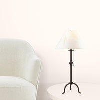 Thumbnail for Black Metal Table Lamp With Off White Empire Shade