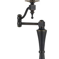 Thumbnail for Swing Arm Floor Lamp With Brown Square Shade