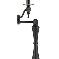 Thumbnail for Swing Arm Floor Lamp With Brown Square Shade