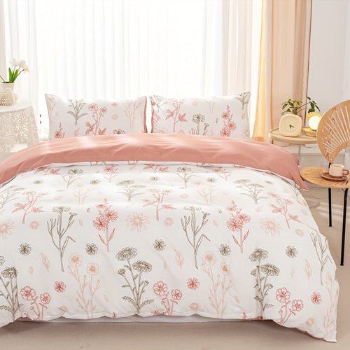 3Piece Floral Duvet Cover Set