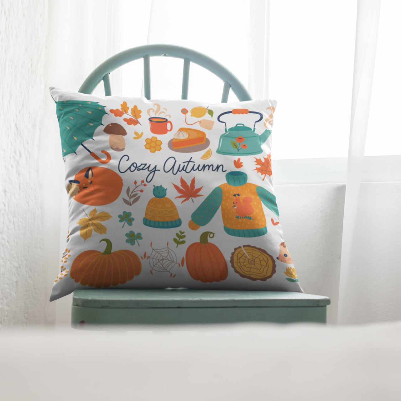 Cozy Autumn Kids Room Pillow Case