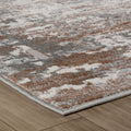 Gray and Brown Abstract Distressed Area Rug