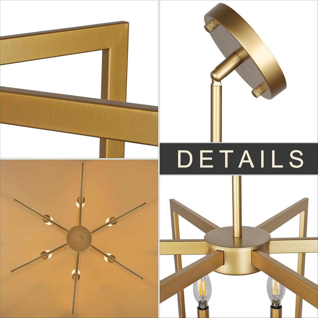 6-Light Gold Pendant Light
