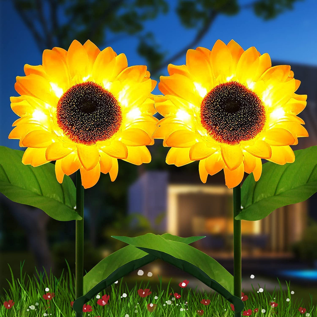 Solar Sunflower Waterproof LED Lights