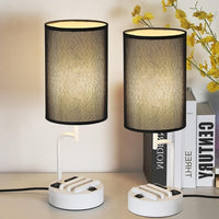 Thumbnail for Table Lamp with 3 USB Charging Ports with AC Outlet