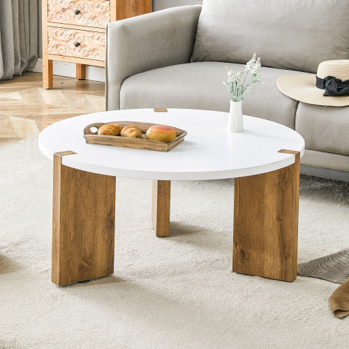 Minimalist Circular MDF Material Coffee Table