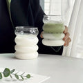 Set of 2 Cute 12oz Glass Cups with Accessories