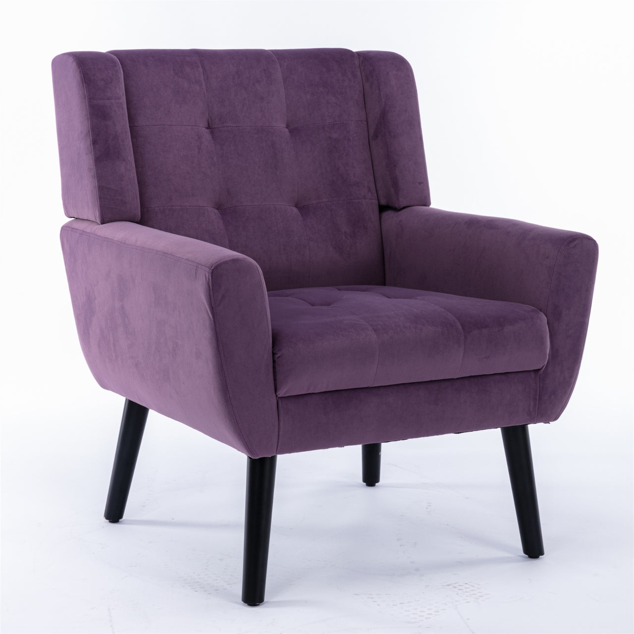 Modern Soft Velvet Ergonomic Accent Chair For Living Room