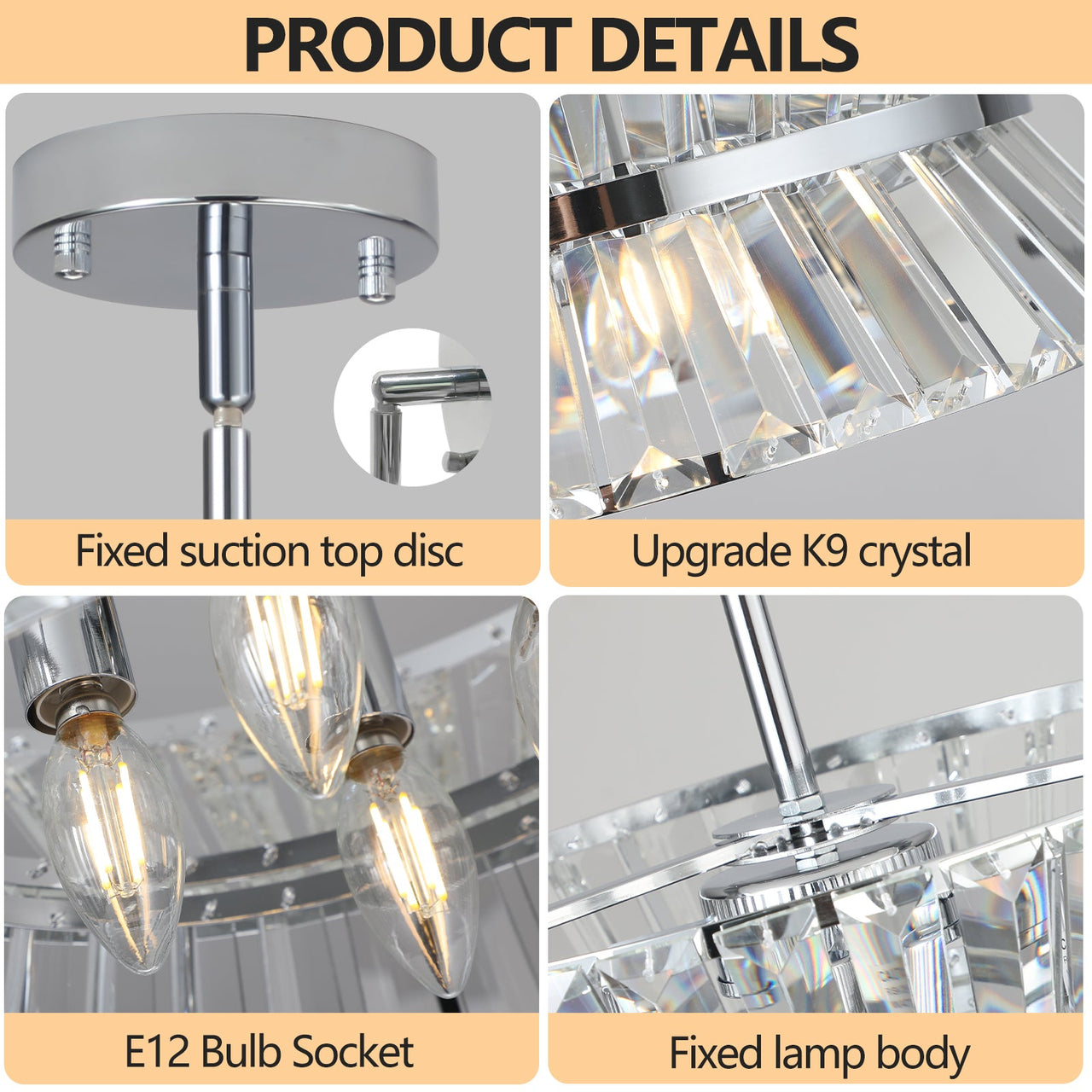 Modern Crystal Chandelier for Living-Room