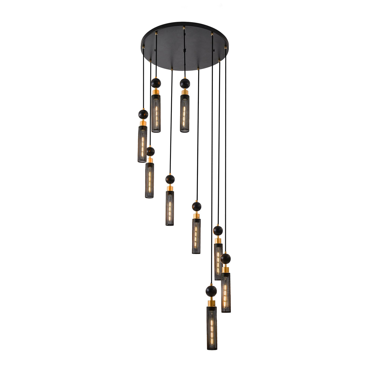 Modern Industrial Multi-Light Pendant Chandelier