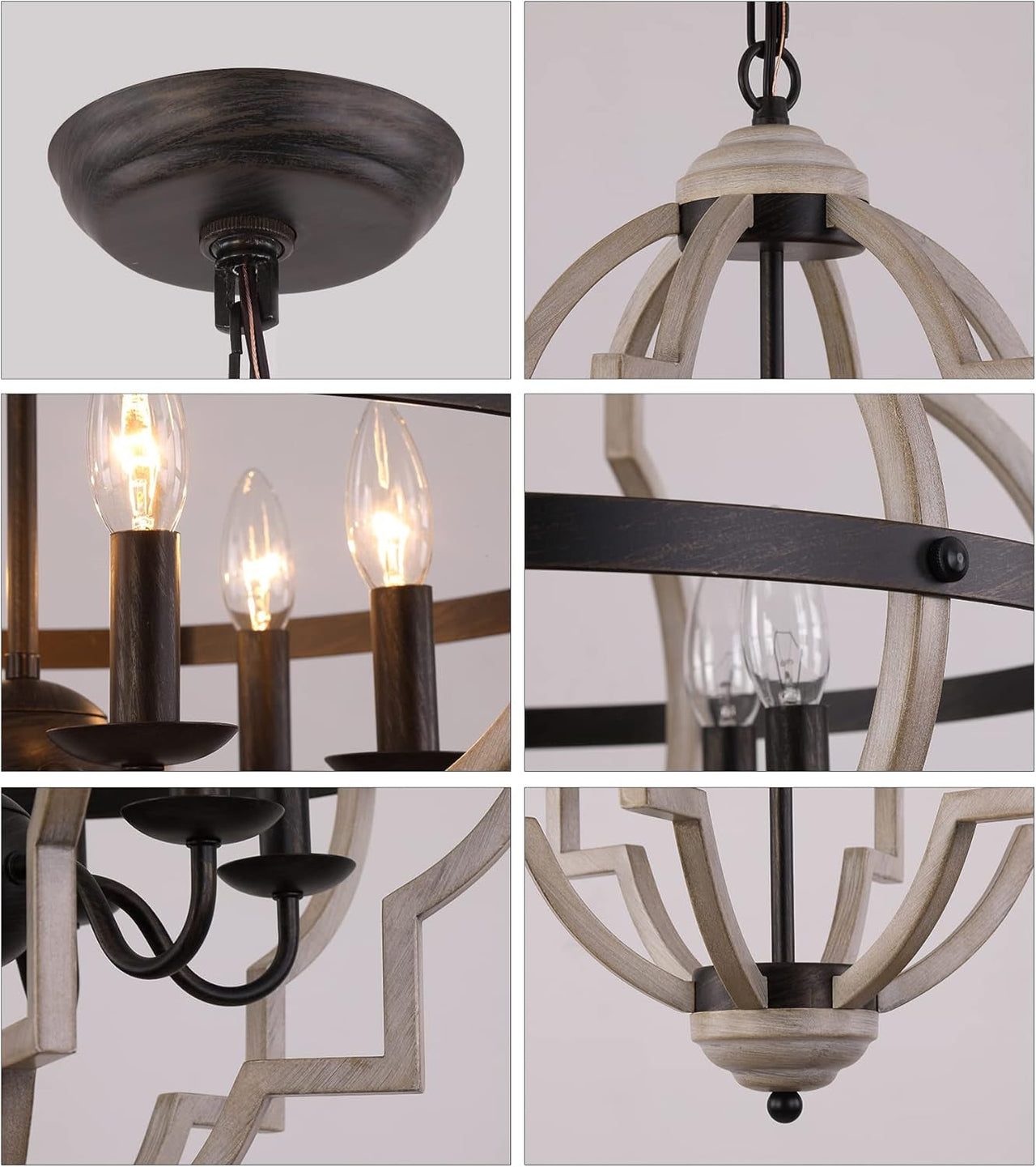 Rustic Antique Orb Chandelier