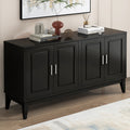 4 Door Sideboard Storage Cabinet With Gantry With Adjustable Shelves