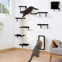 Thumbnail for 5 Pcs Wall Mounted Cat Climber Set With Scratching Posts