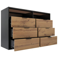 Thumbnail for Sideboard Cabinet Dresser With 6 Drawers And 2 Open Shelves