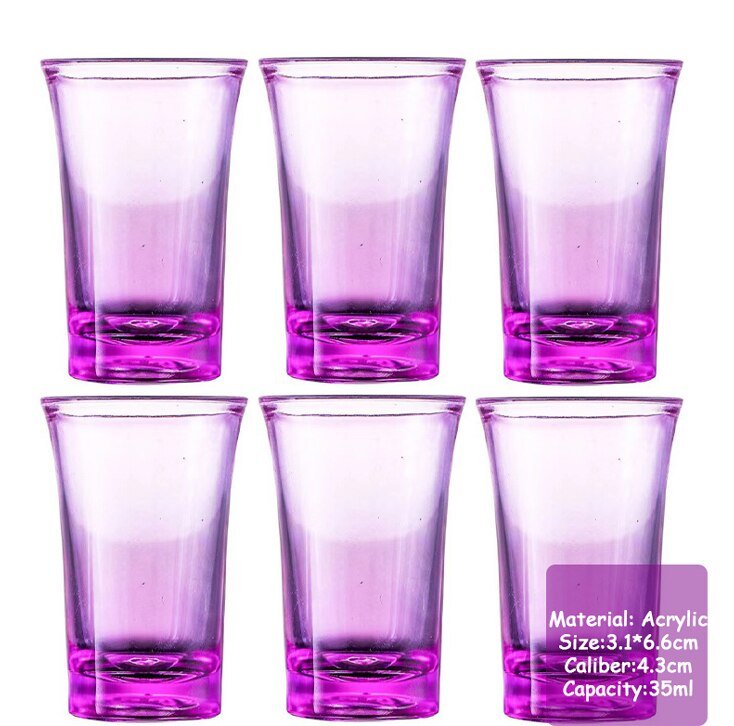 6 PCS Shot Glass - Plastic Spirits Cup - Casatrail.com