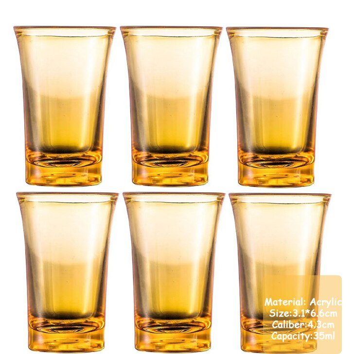 6 PCS Shot Glass - Plastic Spirits Cup - Casatrail.com