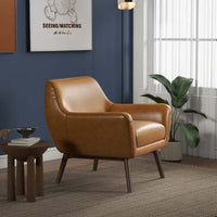 Thumbnail for Panom Tan Leather Lounge Chair