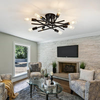 Thumbnail for 8-Lights Semi Flush Mount Ceiling Light Fixture