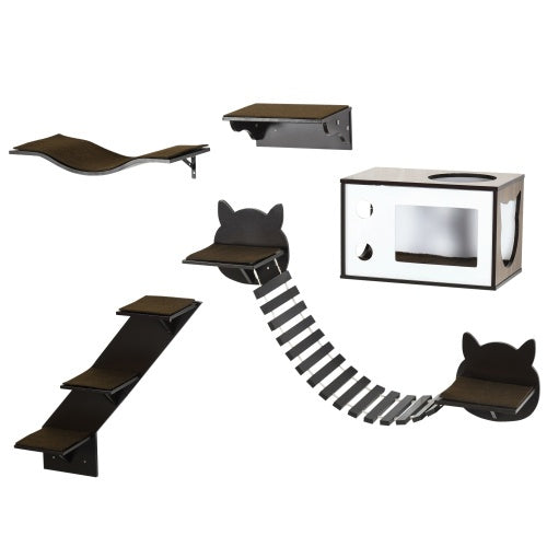 Cat Shelves With Ergonomically Curved Platform