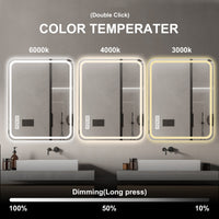 Thumbnail for 40x32 Inch LED Bathroom Mirror Vanity Mirrors with Front Lights Wall