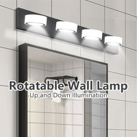 Thumbnail for LED Modern Black 4-Light Vanity Lights Fixtures