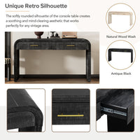 Thumbnail for Unique Retro Silhouette Console Table with Two Top Drawers
