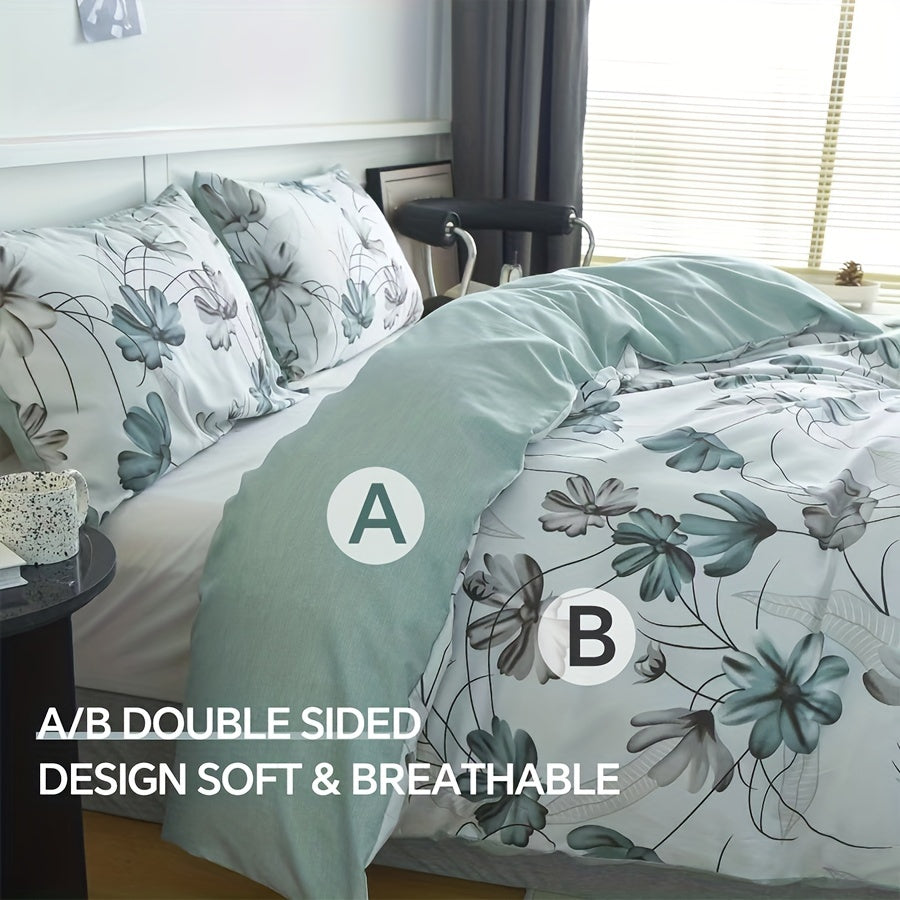 Floral 3Piece Duvet Set