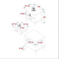 Thumbnail for Transitional Solid Wood Spindle Nightstand Caramel