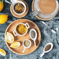 Bamboo Round Plate For Appetizers / Barbecue / Steak