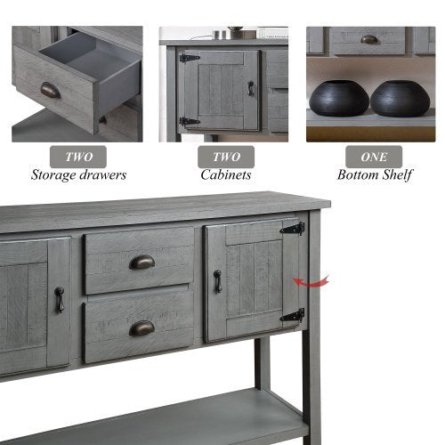 Solid Wood Sideboard Console Table