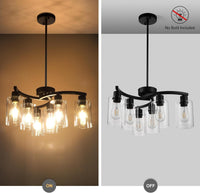 Thumbnail for 6-Light Modern Farmhouse Black Chandelier