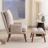 Thumbnail for Lounge Chair With Footrest, 5-stage Adjustable Backrest