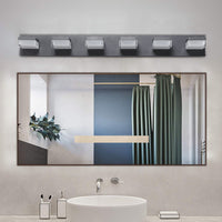 Thumbnail for Modern 6-Light Black LED Vanity Mirror Light Fixture