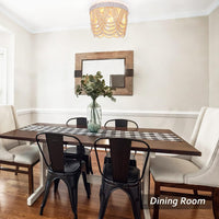 Thumbnail for Bohemia Wood Beaded Flush Mount Ceiling Light
