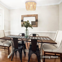 Thumbnail for Bohemia Wood Beaded Flush Mount Ceiling Light